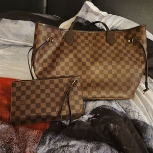 louis vuitton tote purse and wallet